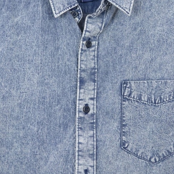 Boyfriend Fit Sleeveless Acid Wash Denim Vest - Picture 5 of 5